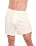 Men's Bamboo Viscose/Cotton Boxer Style Underwear Cream Color - 5-pack